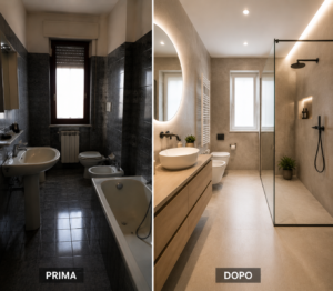 Case reali: prima/dopo di una ristrutturazione bagno a Cesano Boscone